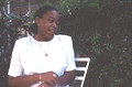 Fernande Forte, who is learning Haitian storytelling from Liliane Louis - Miami, Florida.
