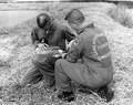 Dale Crider and Gordon Spratt tag a goose