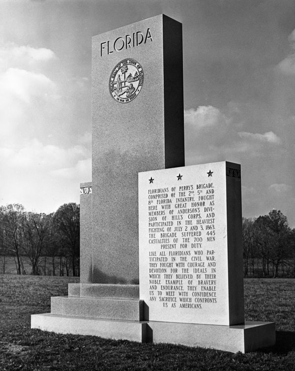 Monument to the Florida Brigade, Gettysburg, Pennsylvania, 1970s 