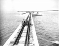 Automobile on its way via the overseas extension - Key West, Florida.
