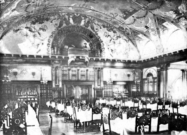Dining room at the Ponce de Leon Hotel in St. Augustine (1891).