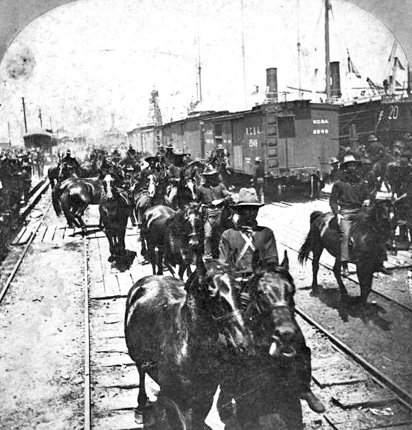 Arrival of the Rough Riders - Tampa, Florida.