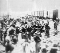 71th New York Volunteers waiting for transport on the dock - Port Tampa, Florida.