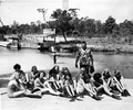 Mermaids-in-training with Newt Perry - Weeki Wachee Spring, Florida.