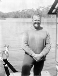 "Newt" Perry, swimming and diving expert, and manager of Wakulla Springs - Wakulla Springs, Florida.