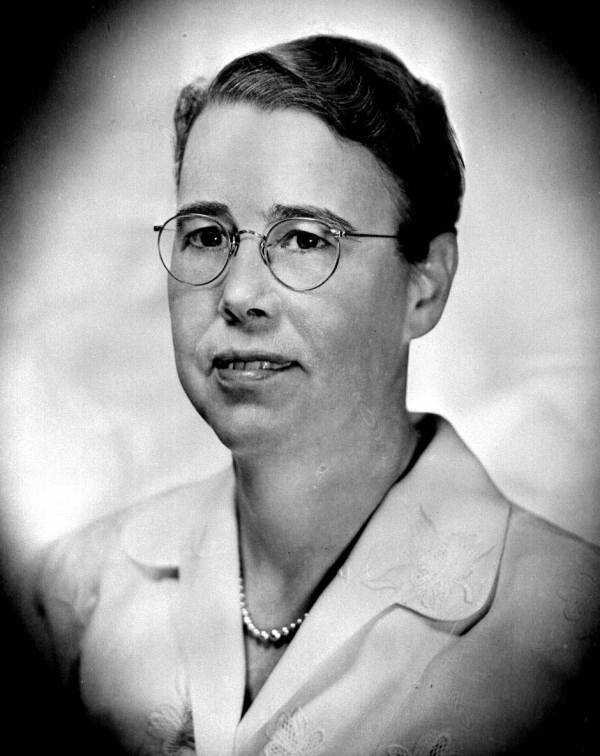 Portrait of the first State Archivist and the second State Librarian, Dr. Dorothy Dodd. Dodd graduated from Florida State College for Women in Tallahassee before earning her PhD in history from the the University of Chicago.