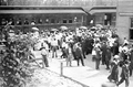 Arrival of Apalachicola Northern Railroad train - Port Saint Joe, Florida.