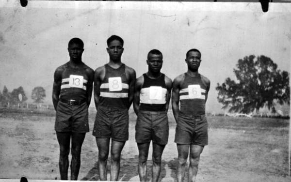 Photograph of the Stanton High School track team, 1925.