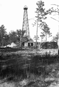 Drilling rig of St. Marys River Oil Company, Hilliard Turpentine Company #1.