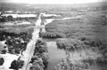 Aerial view of Seaboard Air Line Railroad and flood damage