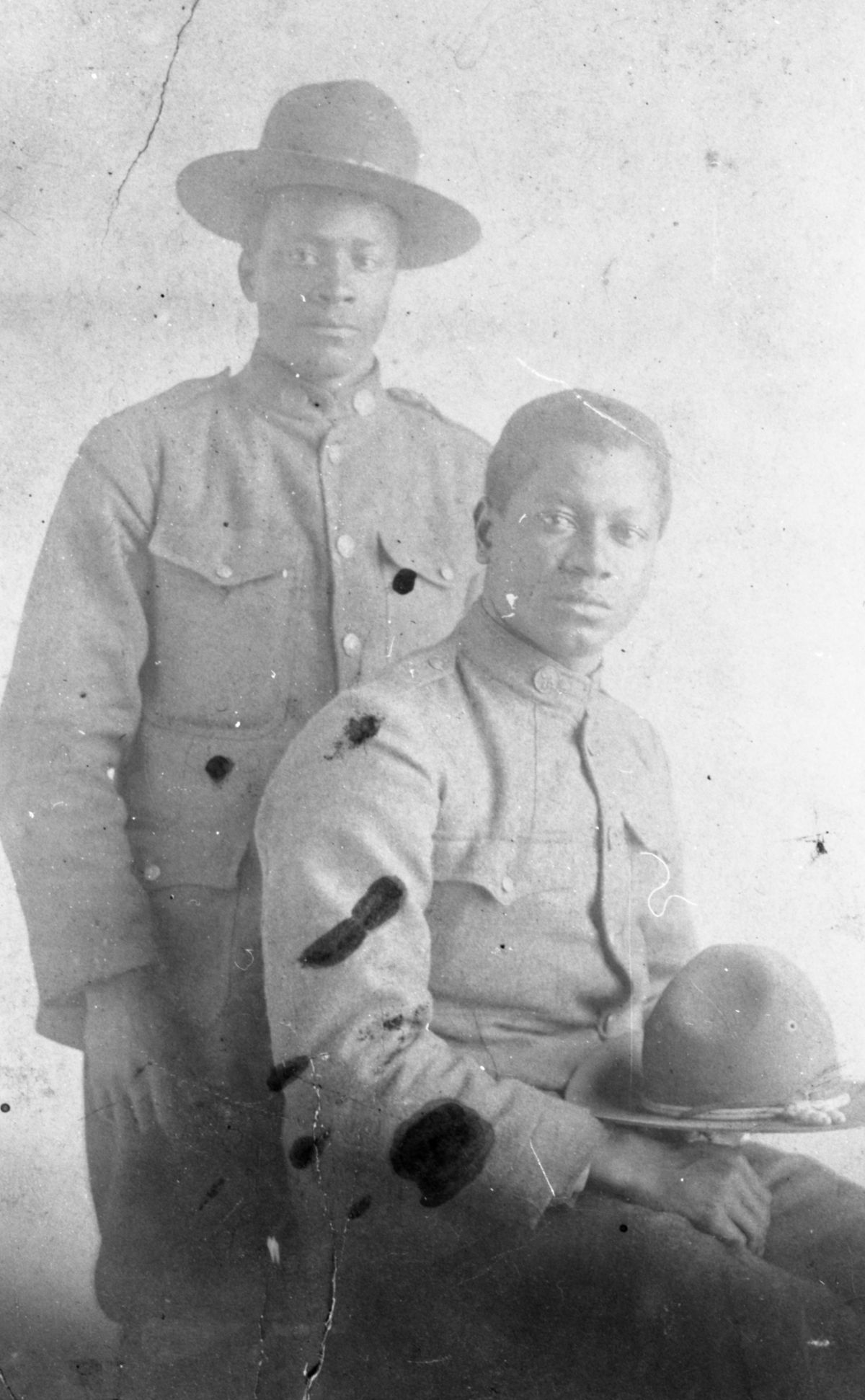 S. Augustus Aikens and friend in uniform - Cherry Lake, Florida