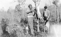 African American man preparing to butcher a deer - Tallahassee, Florida.