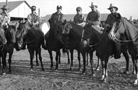 The crew of the Buck Island Ranch with folklorist Blanton Owen: Lake Placid, Florida.