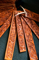 Leather belt pattern sample used by Bob Dellis: Okeechobee, Florida (photographed by Stone in 1992)