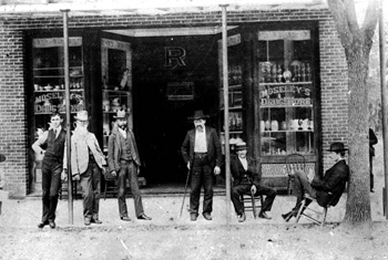 Group of men in front of Moseley's Drug Store: Madison, Florida