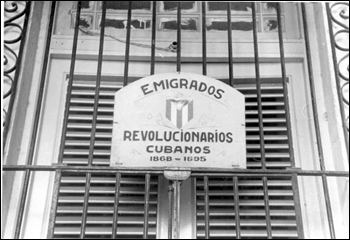 Sign at home of the Cuban Revolutionary Society: Key West, Florida (1938)