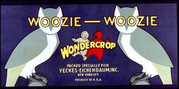 Yeckes-Eichenbaum, Incorporated's Woozie Woozie Wondercrop citrus label (1986)