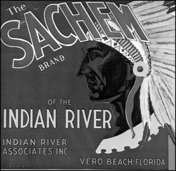 Sachem Brand of the Indian River citrus label: Vero Beach, Florida (early 1900s)