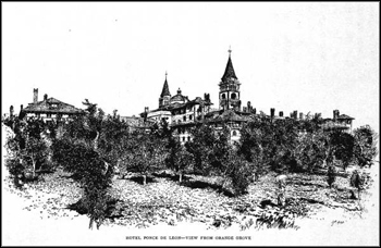 Hotel Ponce de Leon from orange grove: St. Augustine, Florida (1887)