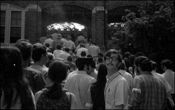 View showing Florida State University students during the Free Sandford rally: Tallahassee, Florida (1969)