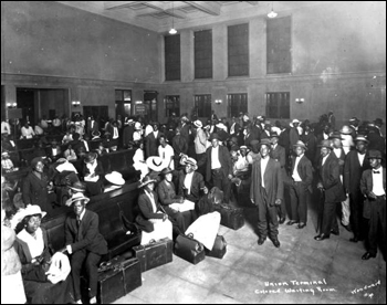 Segregated waiting room at railroad depot: Jacksonville, Florida (1921)