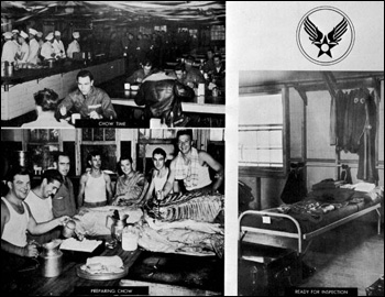 Food preparation and inside barracks views: Tallahassee, Florida (ca. 1943)