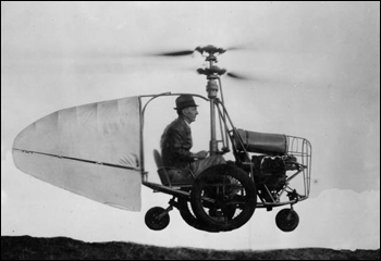 Jess Dixon in his flying automobile (ca. 1945)