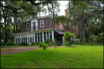 Rear view of The Grove showing the "Florida room" built by LeRoy and Mary Call Collins ca. 1952 (2011)