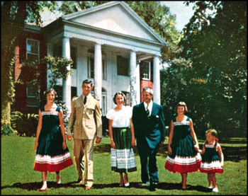 Governor LeRoy Collins and his family in front of The Grove (ca. 1956)