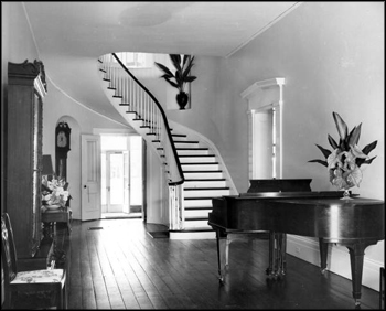 Main hallway and stairs at The Grove (1956)