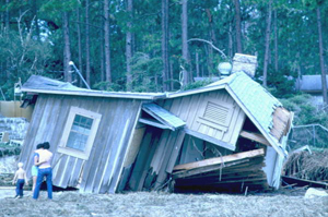 Home destroyed by Hurricane Elena (1985)