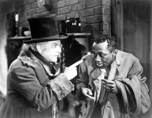 Movie scene with Lincoln T.M.A. Perry (c. 1930)