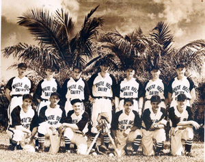 Group portrait of the White Belt Dairy baseball team: Miami, Florida (1940 or 1941)