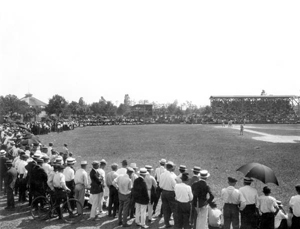 Crowd watching a baseball game in McFarlane Park: Tampa, Florida (1922)