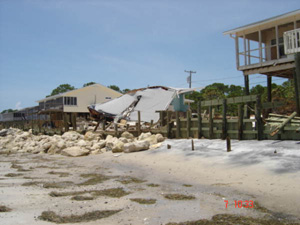 Home destroyed by Hurricane Dennis in Franklin County (2005)