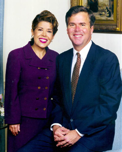 Governor Jeb Bush and his wife, Columba: Tallahassee, Florida (1999)