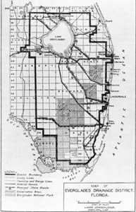 Map of Everglades drainage district (1947)