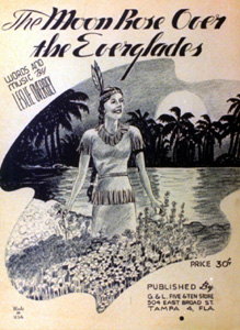 Sheet music for "The Moon Rose Over the Everglades"