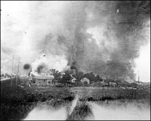 Looking west toward the Fire: Jacksonville, Florida