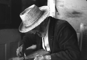 Sculptor Jesse J. Aaron at work: Gainesville, Florida (1979) 