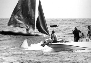 Filming of "Jaws II" (1977)