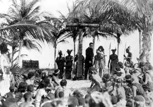Theda Bara during shooting of film: Miami Beach, Florida (1921)
