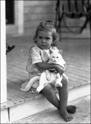 Girl and cat