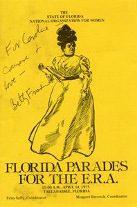 ERA March program, April 14, 1975, signed by Betty Friedan