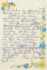 Handwritten draft of letter from Roxcy Bolton to Playboy Plaza Hotel, page 3 (1971)