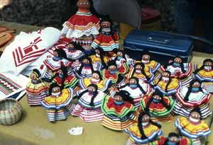 Seminole dolls on display at the 1981 Florida Folk Festival: White Springs, Florida (1981)