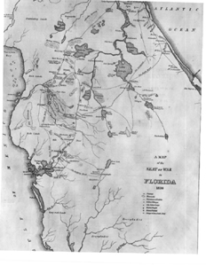 Map of the Second Seminole War (1836)