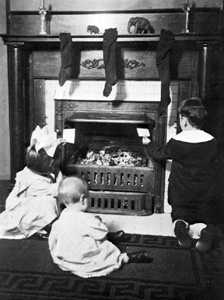 The Greenwood children sending letters to Santa (1915)