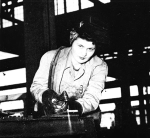 Female welder at St. Johns River Shipbuilding Company during World War II: Jacksonville, Florida (ca. 1943)