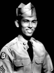 Tamotsu (Tom) Kobayashi in army uniform: Yamato, Florida (ca. 1950)